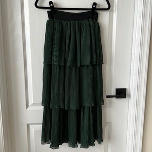 Pleated Layered Skirt